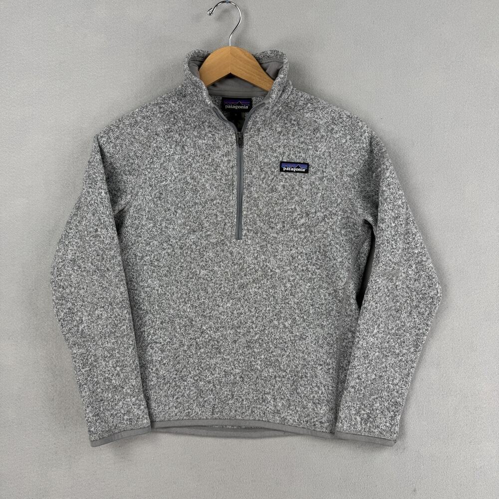 Patagonia Better Sweater Womens Small Gray Fleece 1/4 Zip Pullover Outdoor Hike